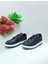 Siyah-Beyaz Iki Bant Unisex Günlük Sneaker Spor Ayakkabı 3