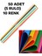 50 Adet 50X70 cm Fon Kartonu 10 Renk(5 Rulo) Büyük Fon Kartonu 1