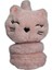 Kitti Kız Çocuk Pudra Renk Kedi Figürlü Kışlık Peluş Kulaklık. 1