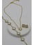 Yonca Model Van Cleef Altın Kaplama Çerçeve ve Zincir (Kolye & Bileklik & Küpe) 3'lü Set 1