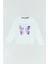 Angel ve Kelebek Baskılı Kız Çocuk Sweatshirt 1