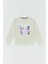 Angel ve Kelebek Baskılı Kız Çocuk Sweatshirt 1