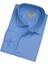 Pamuklu Mavi Uzun Kollu Erkek Gömlek (Slim Fit Kalıp) 2