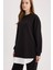 Regular Fit Bisiklet Yaka Basic Düz Sweatshirt Tunik A9529AX25SP 4