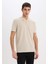 Regular Fit Polo Yaka Fermuarlı Kısa Kollu Polo Tişört E4233AX25SM 3