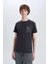 %100 Pamuk Slim Fit Dar Kesim Bisiklet Yaka Baskılı Kısa Kollu Tişört C2131AX25SM 3