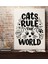 Gift Cats Rule The World Tasarımlı Kanvas Tablo 70X100CM-1 1