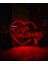 Cizgineon Kalpli Love Yazılı Işıklı Neon LED Duvar Dekarasyon 1