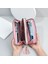 Bayanlar Uzun Cüzdan Çift Fermuarlı Clutch Öğrenci Bilek Kayışı Çift Katmanlı Büyük Kapasiteli Cep Telefonu (Yurt Dışından) 3