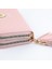 Bayanlar Uzun Cüzdan Çift Fermuarlı Clutch Öğrenci Bilek Kayışı Çift Katmanlı Büyük Kapasiteli Cep Telefonu (Yurt Dışından) 4