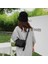 Yeni Popüler Saf Siyah Küçük Çanta Kadın Oxford Bez Çanta Ins Süper Sıcak Omuz Çantası Eşkenar Dörtgen Nakış Ipliği Crossbody Çanta (Yurt Dışından) 1