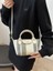 Kadınlar Için Çantalar Yeni Stil Dokuma Kanvas Çanta Kontrast Renk Dikiş Trendy Moda Crossbody Çanta Doku Kadın Çantası (Yurt Dışından) 1