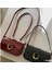 Kadınlar Için Üst Düzey Çanta, Retro Bordo At Nalı Tokası Moda El Koltuk Altı Çantası, Omuz Crossbody Çantası (Yurt Dışından) 4