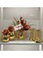 Yapay 3 Çiçekli Gold Vazo 5 Parça Set No:5 1