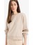Boxy Fit Bisiklet Yaka Basic Düz Kalın Sweatshirt E4732AX25SP 1