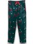 Kadın Koyu Yeşil Polar Cepli Kışlık Kalın Kaliteli Pijama Altı 1