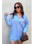 Kadın Gömlek Oversize Boyfriend Cepli Gömlek 2