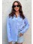 Kadın Gömlek Oversize Boyfriend Cepli Gömlek 2
