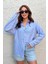 Kadın Gömlek Oversize Boyfriend Cepli Gömlek 4