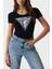 Ss Cn Triangle Pamuklu Slim Fit Çiçek Desenli Üçgen Logolu T Shirt W5RI00J1314 Bayan T Shirt W5RI00 J1314 Jblk 1