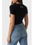 Ss Cn Triangle Pamuklu Slim Fit Çiçek Desenli Üçgen Logolu T Shirt W5RI00J1314 Bayan T Shirt W5RI00 J1314 Jblk 2