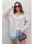 Kadın Gömlek Oversize Boyfriend Cepli Gömlek 3