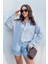 Kadın Gömlek Oversize Boyfriend Cepli Gömlek 4