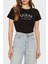 Margot Pamuklu Regular Fit Bisiklet Yaka Logolu T Shirt V5RI16J1314 Bayan T Shirt V5RI16 J1314 Jblk 1