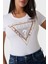 Ss Cn Cheeta Pamuklu Slim Fit Bisiklet Yaka Logolu T Shirt W5RI22J1314 Bayan T Shirt W5RI22 J1314 G011 4