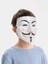 Beyaz Renk Pembe Yanaklı Ithal V For Vendetta Maskesi 2