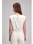 Kolsuz Beli Lastikli Crop Bluz Kemik 11542440001 5
