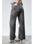 Yüksek Kalite Kadın Palazzo Yüksek Bel Cotton Jean Pantolon 5