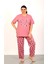%100 Pamuk Büyük Beden Kısa Kol Kadın Pijama Takımı 1
