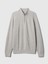 Erkek Gri Cashsoft Çeyrek Fermuarlı Pullover Kazak 2