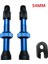 Mavi 54MM Stili Et Bisiklet mm Uyumlu Yol Için Valf Mtb Bisiklet Tubeless Lastikler Pirinç Çekirdek Alaşım Kök Tubeless Mastik (Yurt Dışından) 1