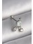 316L Çelik Gümüş Renk Beyaz Minelik Kalp Sallantı Zirkon Taş Detay Tragus Piercing 1