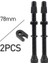 78 mm Siyah 1 Çift Stili Bisiklet 1 Çift Presta Vana Yol Mtb Bisiklet Tubeless Lastikler Pirinç Çekirdek Alaşım Kök Tubeless Mastik (Yurt Dışından) 1