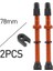 78MM Turuncu 1 Çift Stili Bisiklet 1 Çift Presta Vana Yol Mtb Bisiklet Tubeless Lastikler Pirinç Çekirdek Alaşım Kök Tubeless Mastik (Yurt Dışından) 1