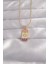 316 L Çelik Gold Renk Karışık Mineli Ay Figür Tarot Kolye 1