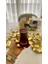 6'Lı Metal Dalgalı Gold Çay Tabağı 5