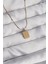 316 L Çelik Gold Renk Kare Charm Model Kolye 1