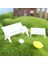 Mini Beyaz Bank Dollhouse Sandalyeler Moss Dekor Bahçe Mikro Peyzaj Aksesuarları (Yurt Dışından) 1