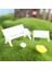 Mini Beyaz Bank Dollhouse Sandalyeler Moss Dekor Bahçe Mikro Peyzaj Aksesuarları (Yurt Dışından) 2