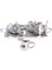 10 Adet 1/12 Dollhouse Minyatür Gümüş Metal Çay Kahve Tepsisi Sofra Seti (Yurt Dışından) 3