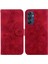 Samsung Galaxy M35 Kickstand Manyetik Kabartmalı Zambak Cüzdan Için Flip Case (Yurt Dışından) 5