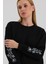 Kadın Oversize Baskılı Sweatshirt 1