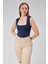 Astarlı Sıfır Kol Kare Yaka Dekolteli Çıtçıtlı Bodysuit 5