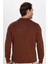 Slim Fit Dar Kesim Polo V Yaka Erkek Kahverengi Triko Kazak 5