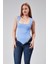 Astarlı Sıfır Kol Kare Yaka Dekolteli Çıtçıtlı Bodysuit 3