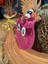 El Yapımı Hediyelik Dekoratif Nazar Boncuklu, Kedi Figürlü Pembe Renk Simli ve İpli 25 cm Cam Duvar Süsü 4